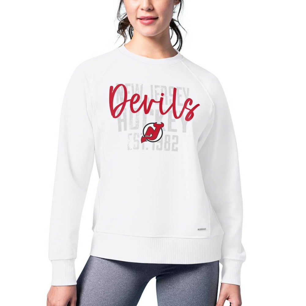 New Jersey Devils MSX by Michael Strahan Women's Millie Raglan Pullover Sweatshirt