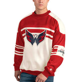 Washington Capitals Starter Defense Fleece Crewneck Pullover Sweatshirt