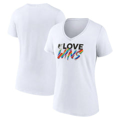 Baltimore Orioles Women's Love Wins V-Neck T-Shirt - White