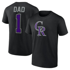 Colorado Rockies Father's Day #1 Dad T-Shirt - Black