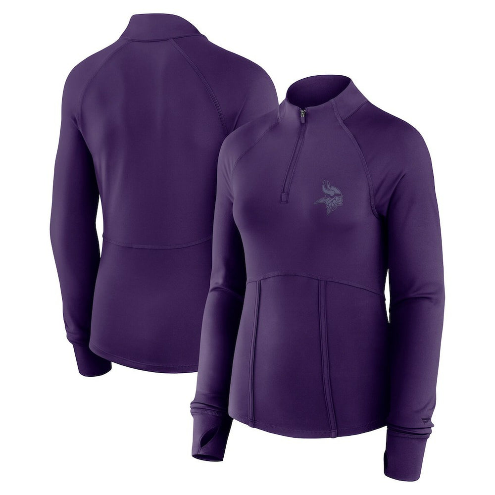NFL Minnesota Vikings Women's Elements Raglan Quarter-Zip Jacket