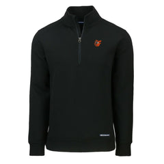 Baltimore Orioles Cutter & Buck Cooperstown Collection Roam Eco Recycled Quarter-Zip Pullover - Black