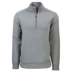 Chicago Cubs Cutter & Buck Cooperstown Collection Roam Eco Recycled Quarter-Zip Pullover - Gray