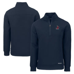 St. Louis Cardinals Cutter & Buck Cooperstown Collection Roam Eco Recycled Quarter-Zip Pullover - Navy