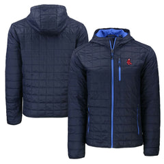Boston Red Sox Cutter & Buck Cooperstown Collection Rainier Primaloft Eco Full-Zip Hooded Jacket - Navy