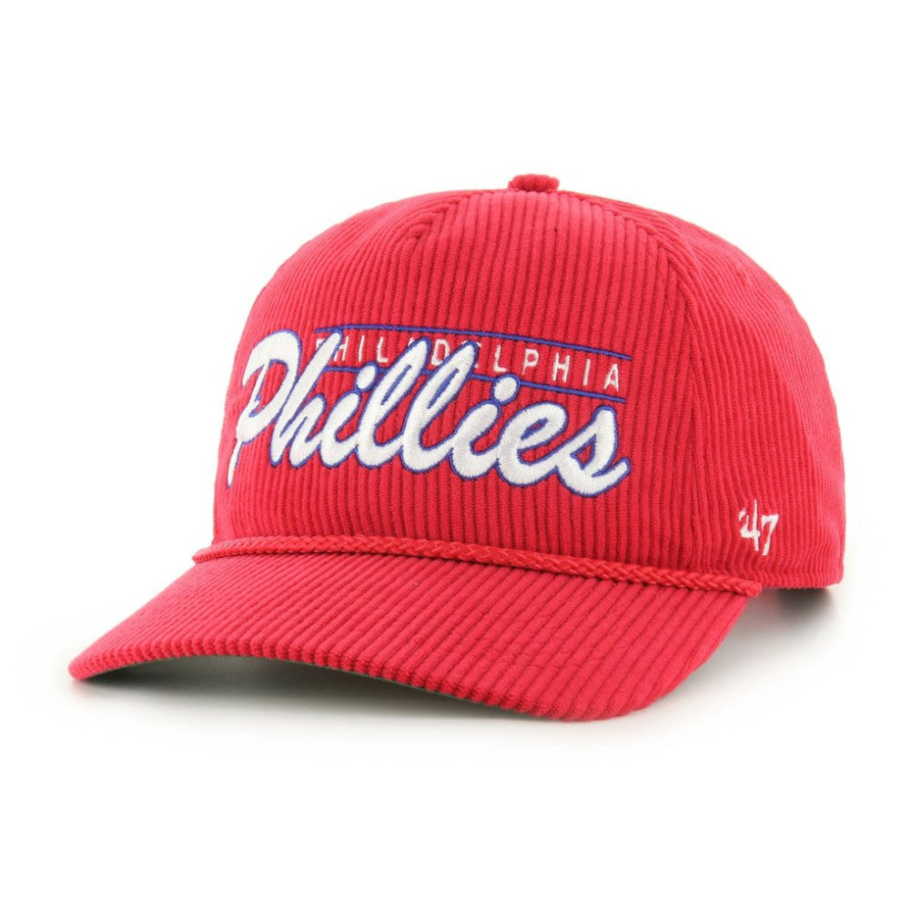 Philadelphia Phillies Corduroy Hitch Adjustable Hat - Red | 47 brand