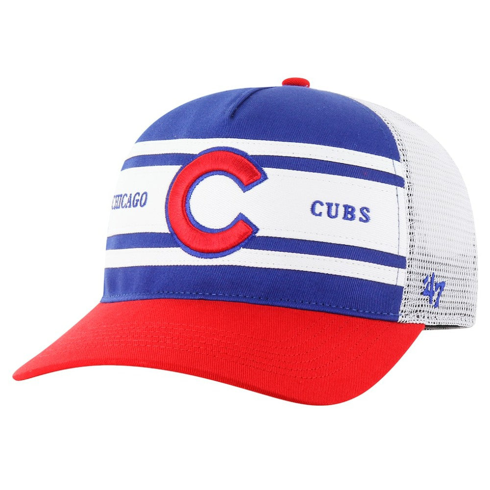 Chicago Cubs Gridiron Super Stripe Relaxed Trucker Hitch Adjustable Hat - Royal | 47 brand