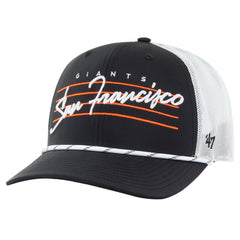 San Francisco Giants Downburst Trucker Adjustable Hat - Black | 47 brand