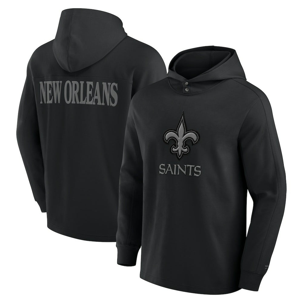 NFL New Orleans Saints Elements Blaze Tri-Blend Long Sleeve Hoodie T-Shirt