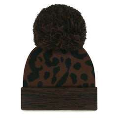 Milwaukee Brewers Women's Rosette Cuffed Knit Hat with Pom - Brown | 47 brand