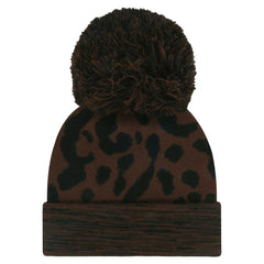 Minnesota Twins Women's Rosette Cuffed Knit Hat with Pom - Brown | 47 brand