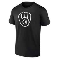 Milwaukee Brewers Monochrome Personalized Name & Number T-Shirt - Black