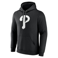 Philadelphia Phillies Monochrome Personalized Name & Number Pullover Hoodie - Black