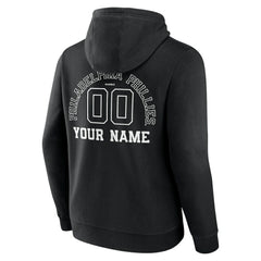 Philadelphia Phillies Monochrome Personalized Name & Number Pullover Hoodie - Black
