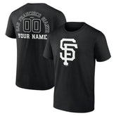 San Francisco Giants Monochrome Personalized Name & Number T-Shirt - Black
