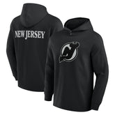 New Jersey Devils Fanatics Elements Blaze Tri-Blend Long Sleeve Hoodie T-Shirt