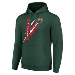 Minnesota Wild Starter Color Scratch Fleece Pullover Hoodie