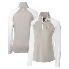 Houston Astros Cutter & Buck Women's City Connect Forge Tonal Stripe Stretch Half-Zip Pullover Top - White