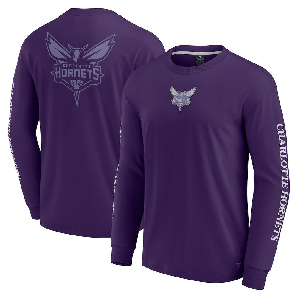 Charlotte Hornets Elements Strive Long Sleeve T-Shirt - Purple | Fanatics shop