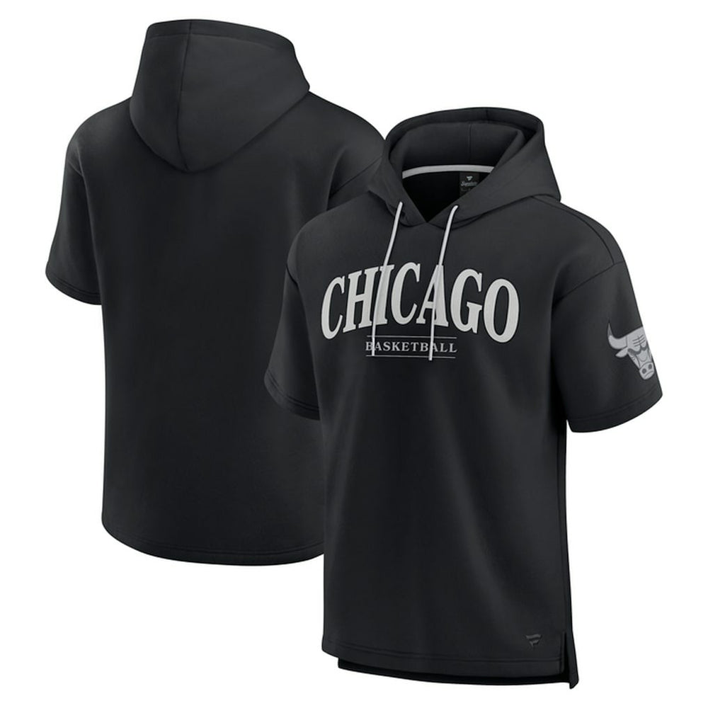 Chicago Bulls Elements Ready Short Sleeve Pullover Hoodie - Black | Fanatics sale
