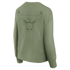 Chicago Bulls Women's Elements Flow Pullover Sweatshirt sale - Olive | Fanatics for sale