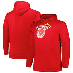 Miami Heat Hardwood Classics Big & Tall Pullover Hoodie - Red | Mitchell & Ness shop