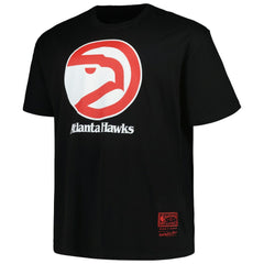 Atlanta Hawks Big & Tall Hardwood Classics Vintage Logo T-Shirt - Black | Mitchell & Ness cheap