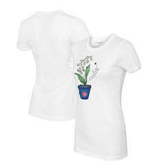 Chicago Cubs Tiny Turnip Women's Lilies & Ladybugs T-Shirt - White