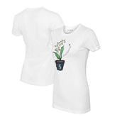 Seattle Mariners Tiny Turnip Women's Lilies & Ladybugs T-Shirt - White