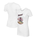 Detroit Tigers Tiny Turnip Women's Mermaid T-Shirt - White