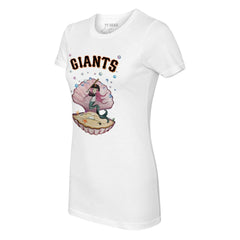 San Francisco Giants Tiny Turnip Women's Mermaid T-Shirt - White