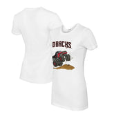 Arizona Diamondbacks Tiny Turnip Women's Monster Truck T-Shirt - White