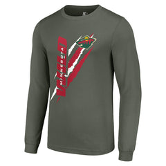 Minnesota Wild Starter Color Scratch Long-Sleeve T-Shirt