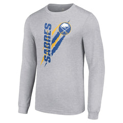 Buffalo Sabres Starter Color Scratch Long-Sleeve T-Shirt