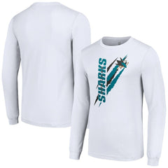 San Jose Sharks Starter Color Scratch Long-Sleeve T-Shirt