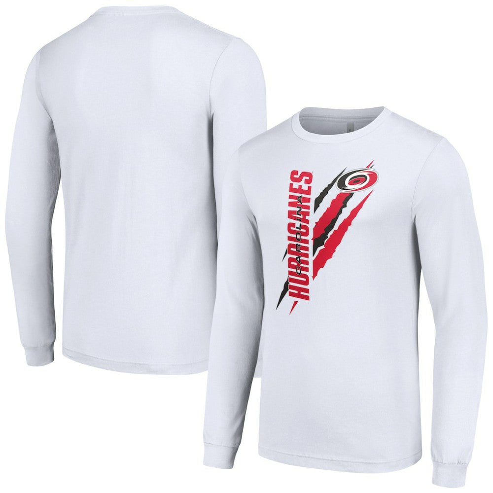 Carolina Hurricanes Starter Color Scratch Long-Sleeve T-Shirt