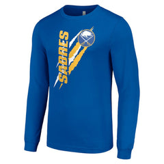 Buffalo Sabres Starter Color Scratch Long-Sleeve T-Shirt