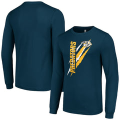 Nashville Predators Starter Color Scratch Long-Sleeve T-Shirt