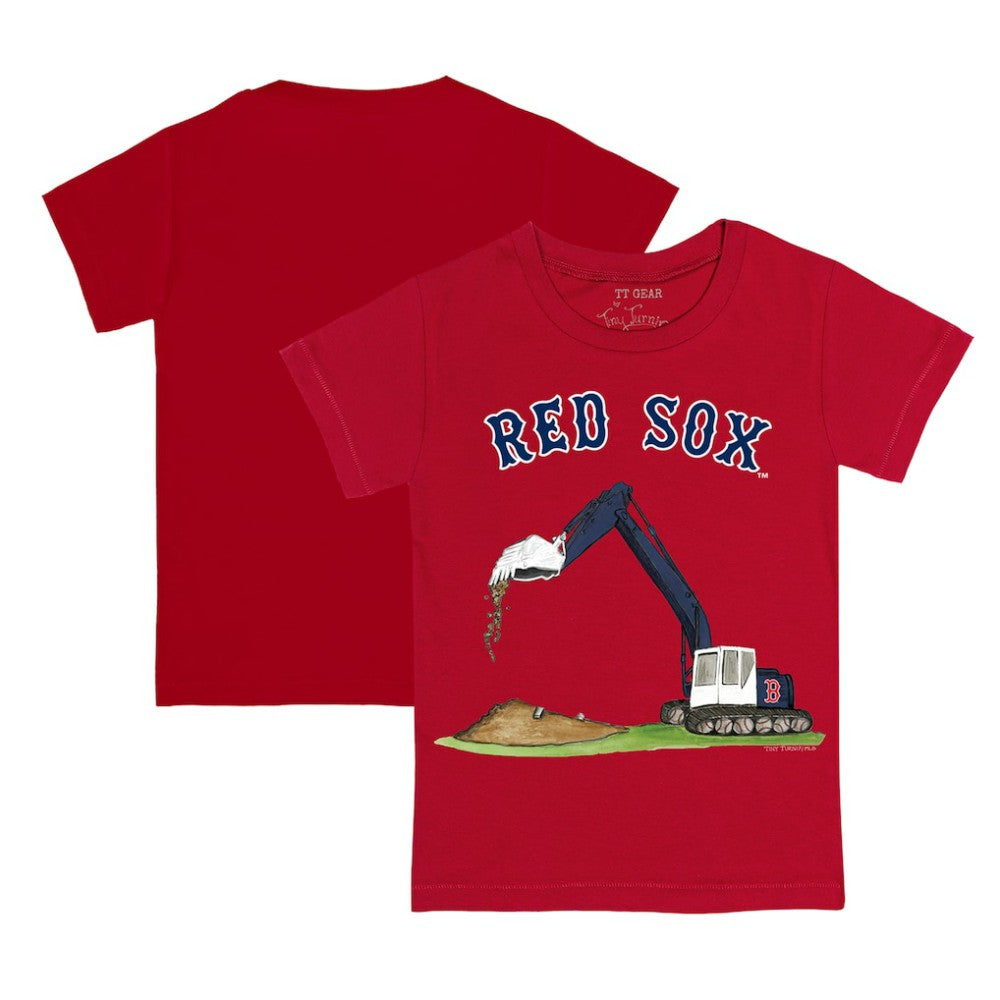 Boston Red Sox Tiny Turnip Youth Excavator T-Shirt - Red