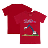 Philadelphia Phillies Tiny Turnip Youth Excavator T-Shirt - Red