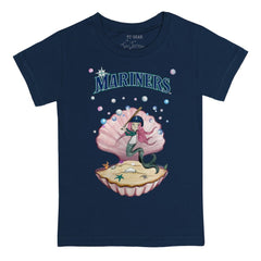 Seattle Mariners Tiny Turnip Youth Mermaid T-Shirt - Navy