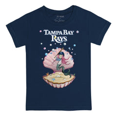 Tampa Bay Rays Tiny Turnip Youth Mermaid T-Shirt - Navy