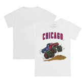 Chicago Cubs Tiny Turnip Youth Monster Truck T-Shirt - White