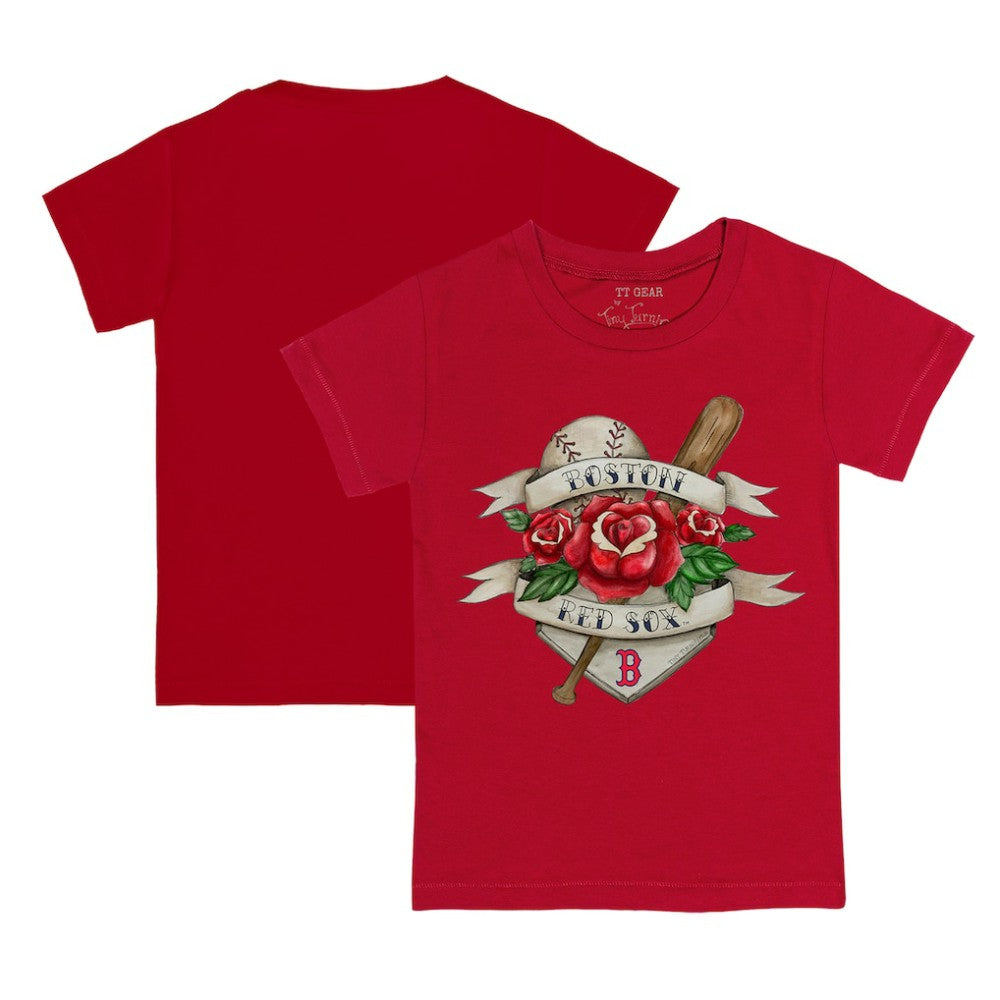 Boston Red Sox Tiny Turnip Youth Tattoo Rose T-Shirt - Red