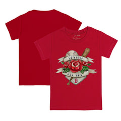Boston Red Sox Tiny Turnip Youth Tattoo Rose T-Shirt - Red