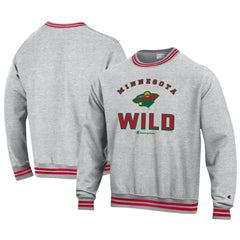 Minnesota Wild Champion Reverse Weave Yarn Dye Pullover Sweatshirt