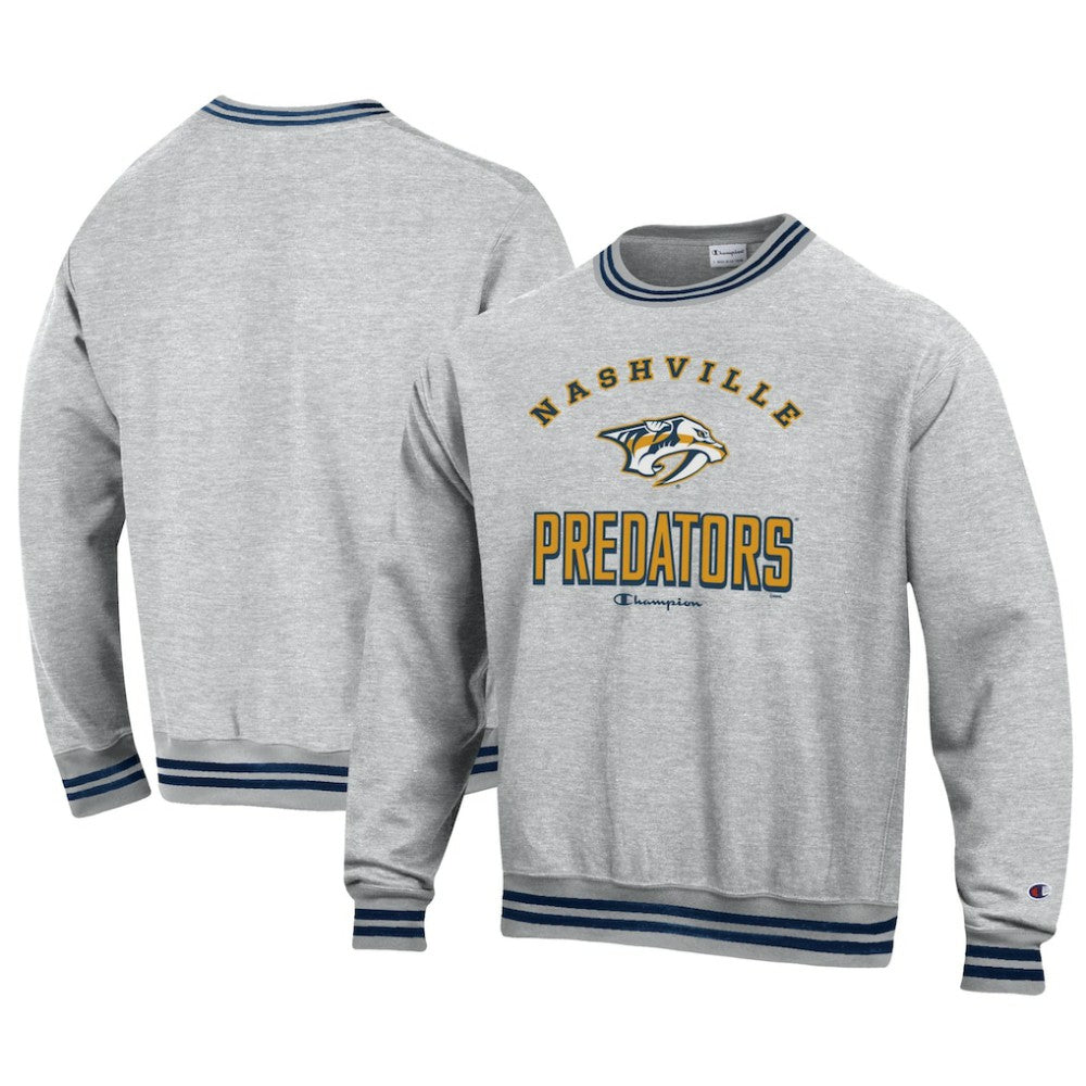 Nashville Predators Champion Reverse Weave Yarn Dye Pullover Sweatshirt