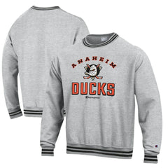 Anaheim Ducks Champion Reverse Weave Yarn Dye Pullover Sweatshirt