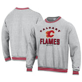 Calgary Flames Champion Reverse Weave Yarn Dye Pullover Sweatshirt
