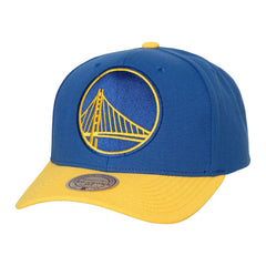 Golden State Warriors Soul XL Logo Pro Crown Snapback Hat sale - Royal/Gold | Mitchell & Ness discount